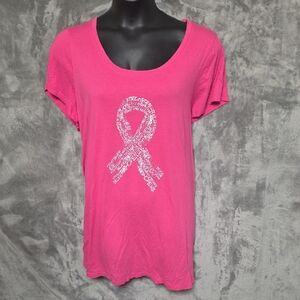 Cacique Pink Ribbon Women's Pajama Top. Size 26/28